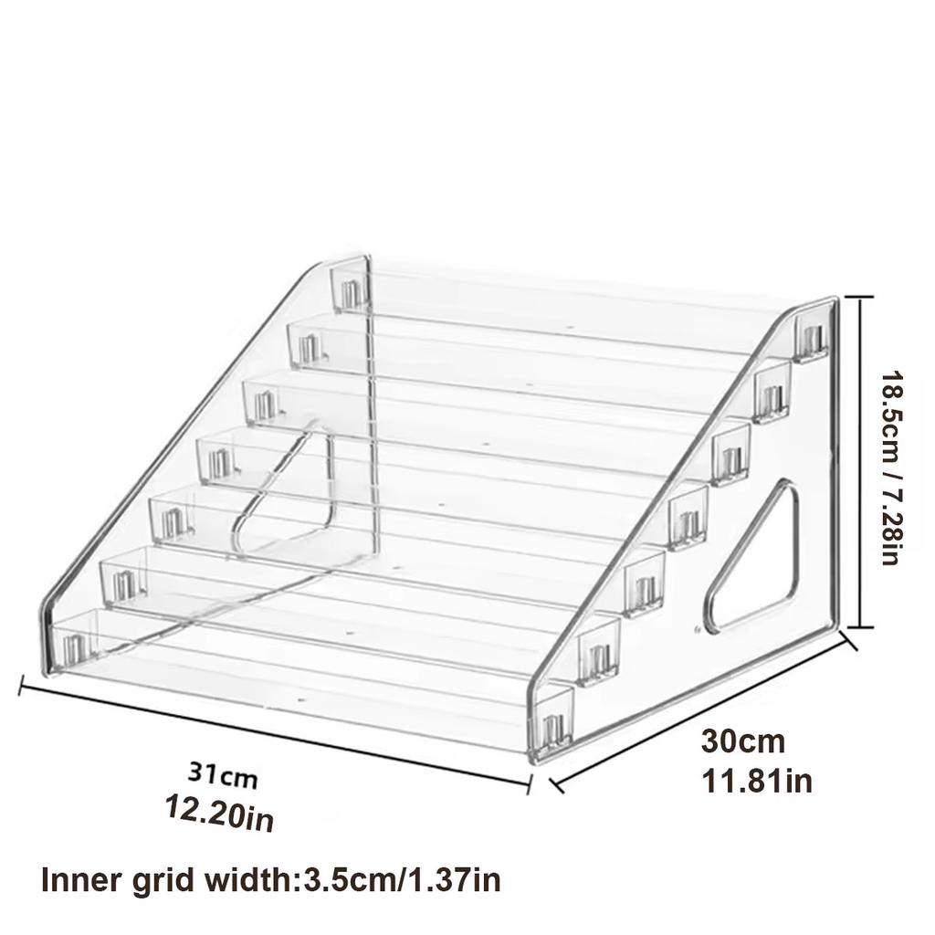 1pc Transparent multi-layer cosmetics storage rack, powder, lipstick display rack, dresser storage rack, nail polish rack