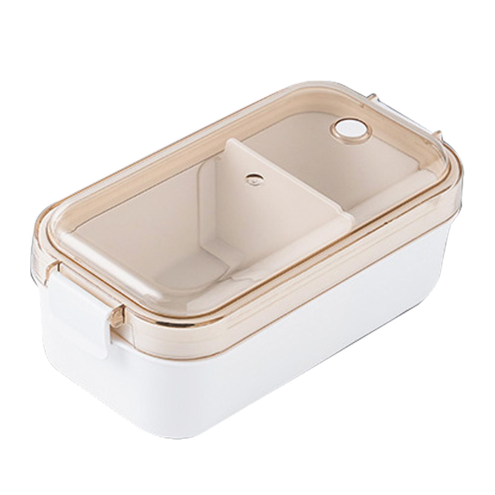 

Контейнер для хранения ланча из пищевого АБС-пластика, герметичный, с внутренней перегородкой, маленькая коробка бенто для фруктов коричневый