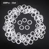 Handmade Crafts Plastic Crochet Loop Rings Clear Semitransparent Rubber Crochet Knitted Ring 2cm Round O-Ring Crafting Supplies