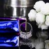 WWJ Eleganter Schmuck, großer verstellbarer Zirkonia-Ring für Damen
