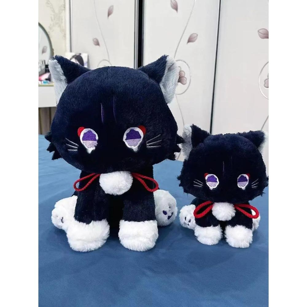 40cm Big Scaramouche Cat Cute Plush Doll Genshin Impact Wanderer Pet Cosplay Stuffed Pillow Animal Toy