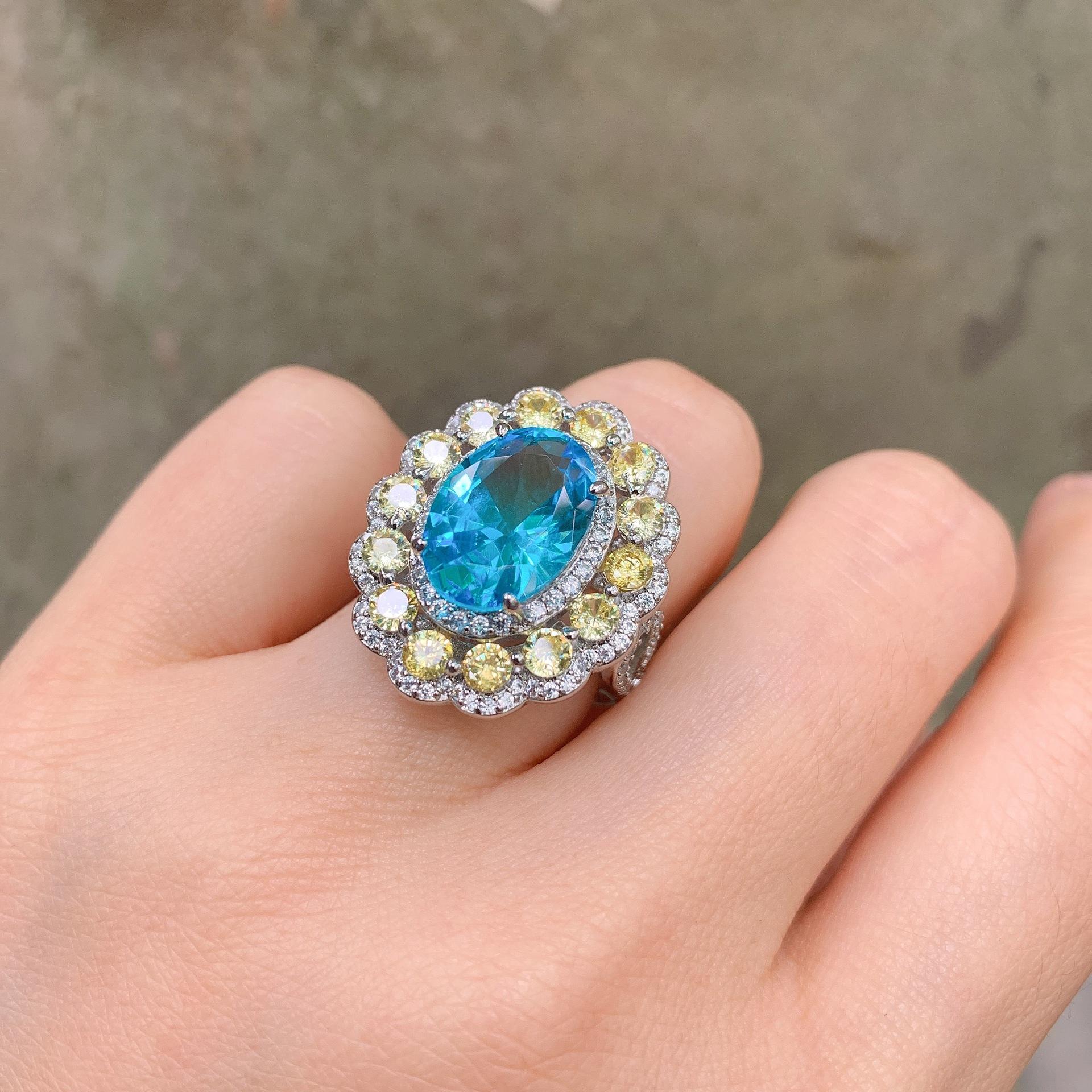 

Цвет драгоценностей Сокровище Ретро Симуляция Топаз Набор Денье Форма 12 * 16 10 * 14 10 * 12