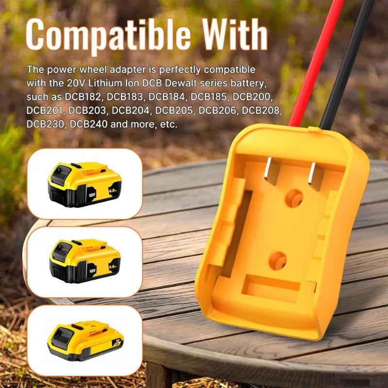 Starthilfe für Dewalt/Makita/Ryobi/Milwaukee/ 18/20V Batterie Autobatterie-Zündgerät Notstrom für das Auto Starthilfekabel 12AWG Kabel