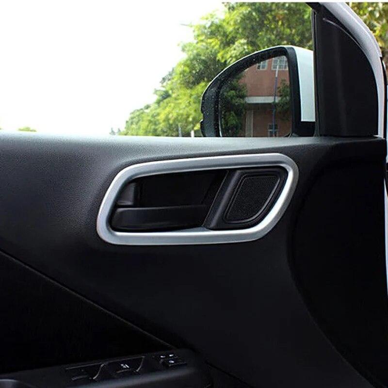For Honda CITY 2014 2015 2016 Chrome Interior Inner Door Handle Bowl Cover Trim Catch Frame Molding Garnish Surround Matte