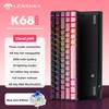 Customizable 68-Key RBG Backlit Wired Mechanical Keyboard 2.4G+BT Hot Swappable Low Profile Plastic Keys for Gaming Computer