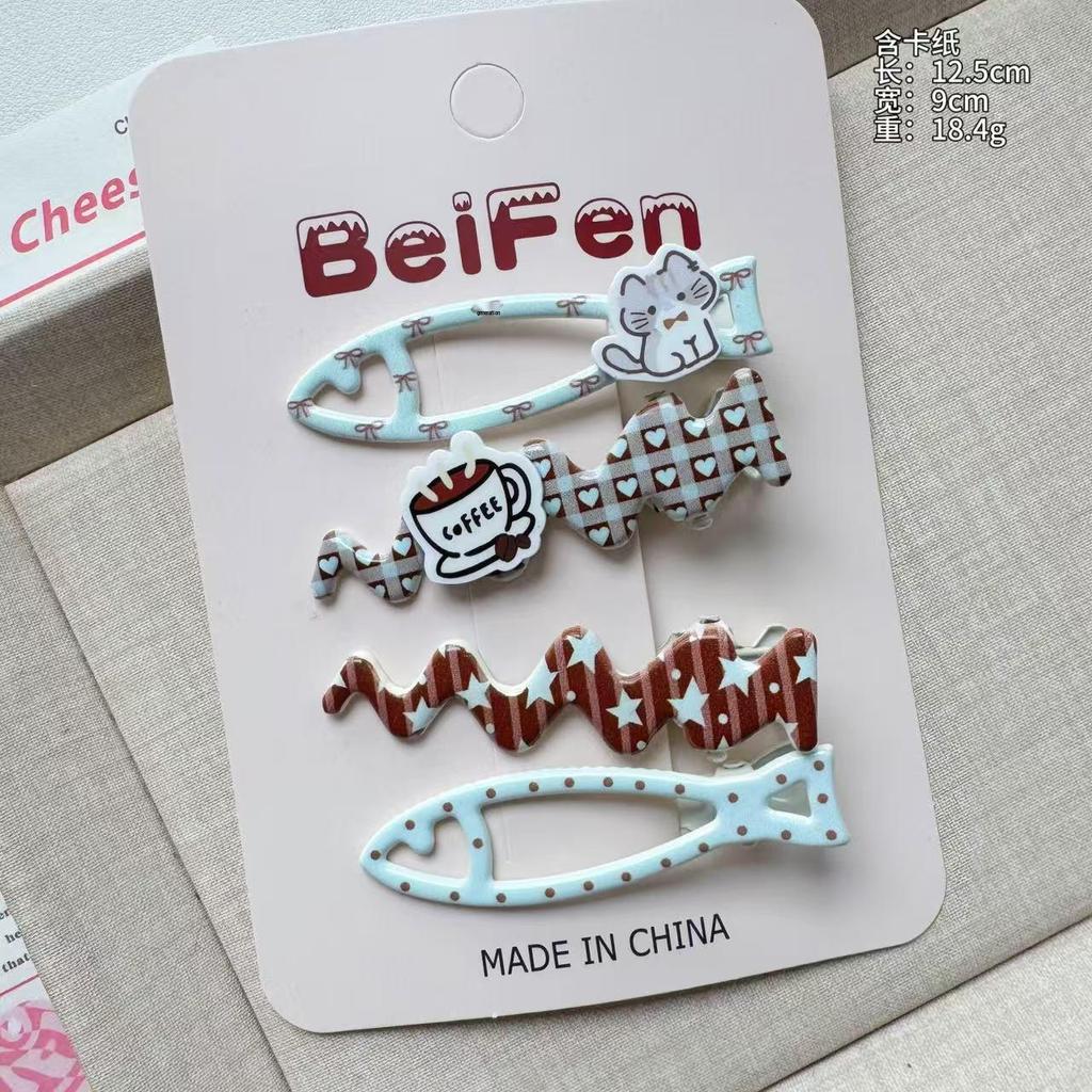 Cute Kitten Fish Hair Clip for Women & Children - Cartoon Hairpin Accessory
