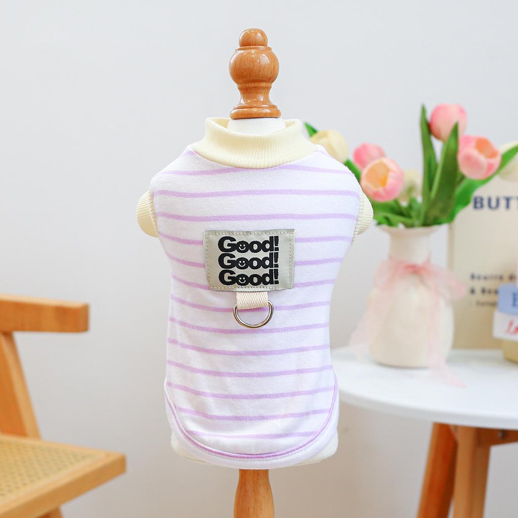 Directly from the Manufacturer/spot New Products, Pet Clothes Dog Cat Clothing Clothing Traction Small Vest - Black and White Strip