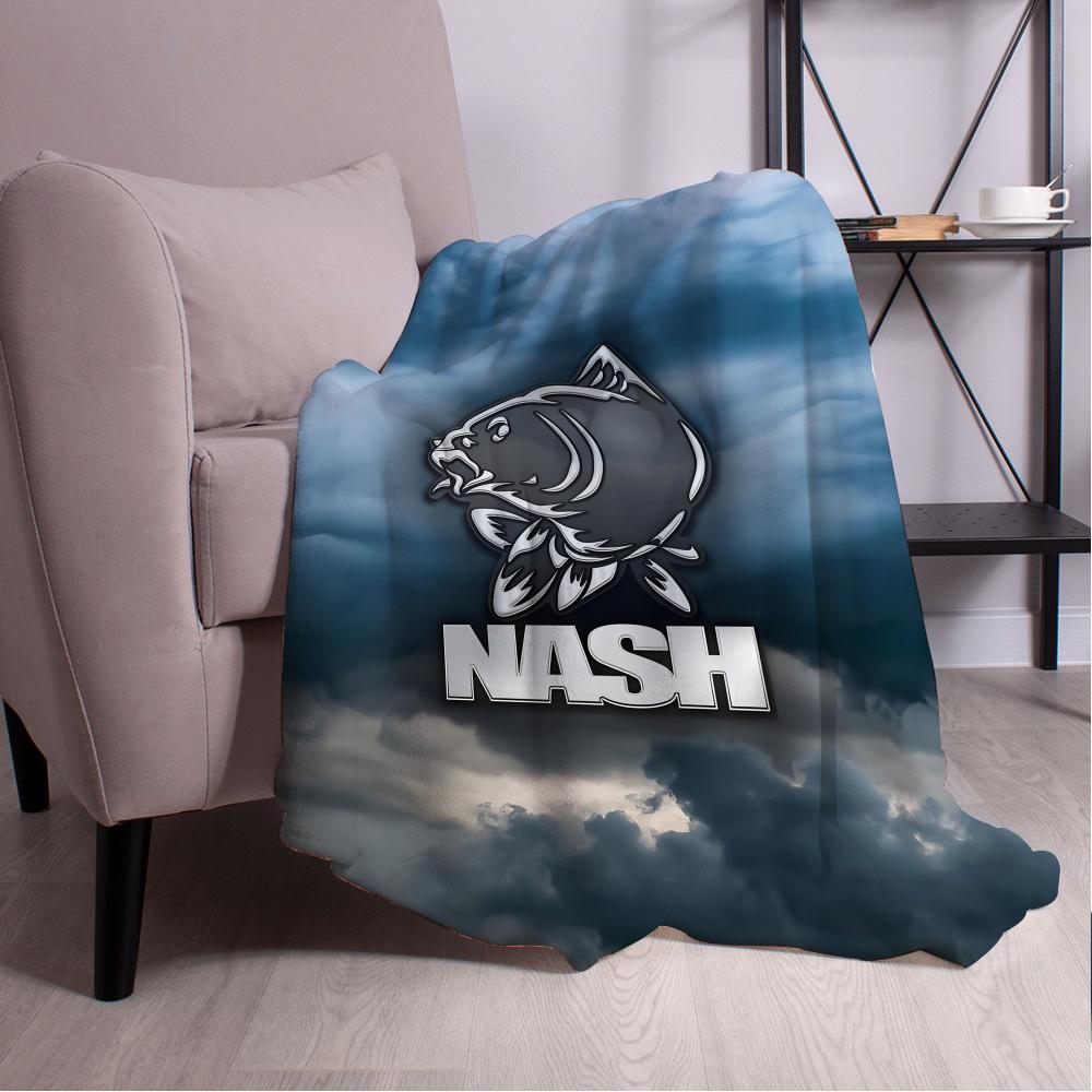 Nash Fishing Logo Decke Ästhetische Kunst Flanelldecke Tragbar Zuhause Reise Camping Sofa Picknick Verdickung Flanelldecke
