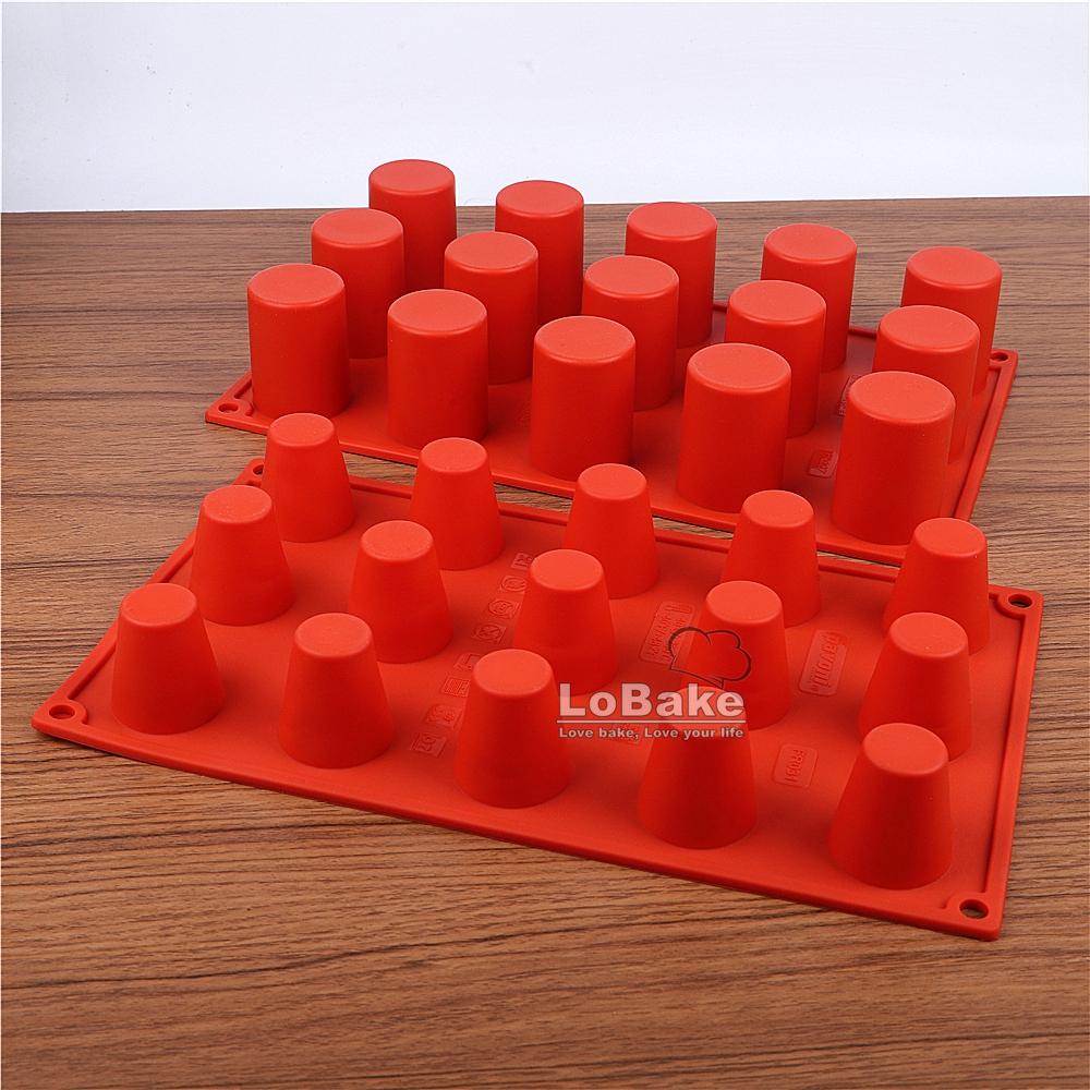 15 Cavities Cylinder Cone Shape Silicone Cake Mold Fondant Jelly Pudding Ice Cube Molds Mousse Mould DIY Bakery Accessories
