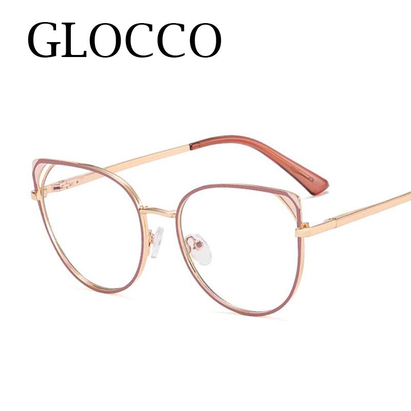 Stylish Blue Light Blocking Glasses Women Trendy Oval Metal Frame Computer Reading Eyewear +2 +3 Hyperopia
