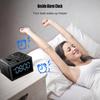 Alarm Clock for Bedroom, Digital Clock FM Radio with 15W Wireless Charging, 10W Loud Stereo Bluetooth Speaker with AUX TF USB Input, 6 Sleep White