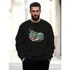 Men's Colorful Mantis Shrimp Pattern Casual Crew Neck Sweatshirt