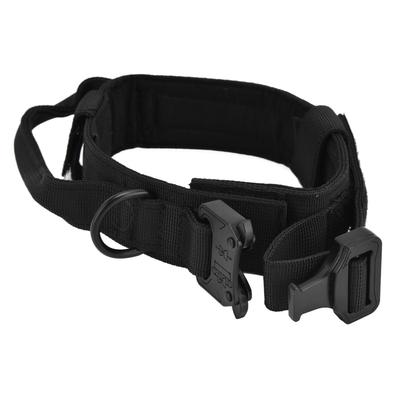 Traction Dog Collar with Buckle Nylon Iron Training Hunting Collar Pet Accessory for OutdoorBlack M