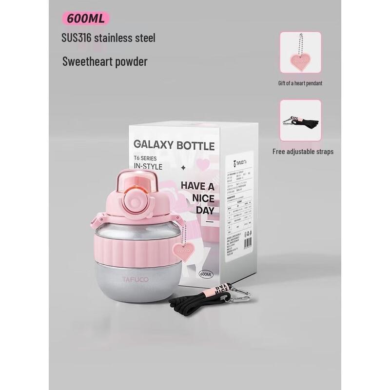 TAFUCO 316 Stainless Steel Double-Lid Insulated Water Bottle