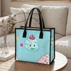Cute Cartoon Ice Cream Portable Tote Bag Fashion Large Capacity Casual Handbag for Daily Use Shopping Travel