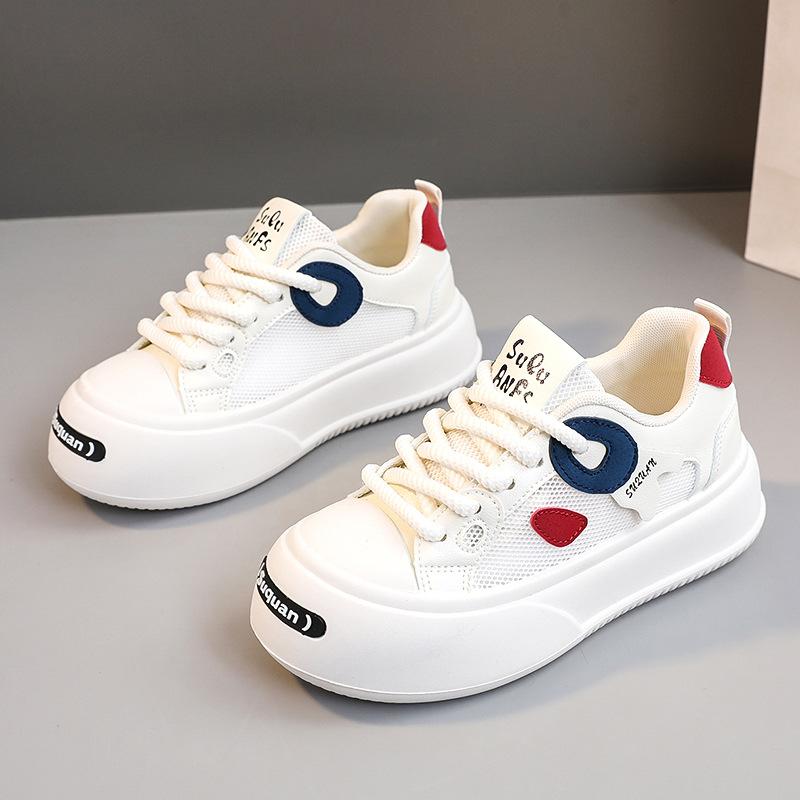Spring 2025 New Little White Shoes For Women Korean Version Women's Thick Soled Height Increasing Sneakers Trendy Womens Shoes