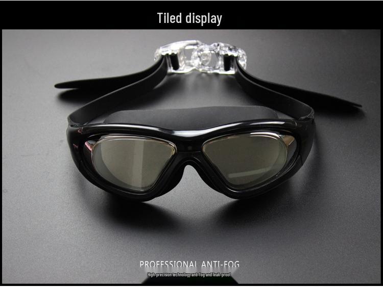 Genuine Large Frame Anti-Fog Electroplated Swimming Goggles for Diving, Waterproof & Comfortable, Unisex