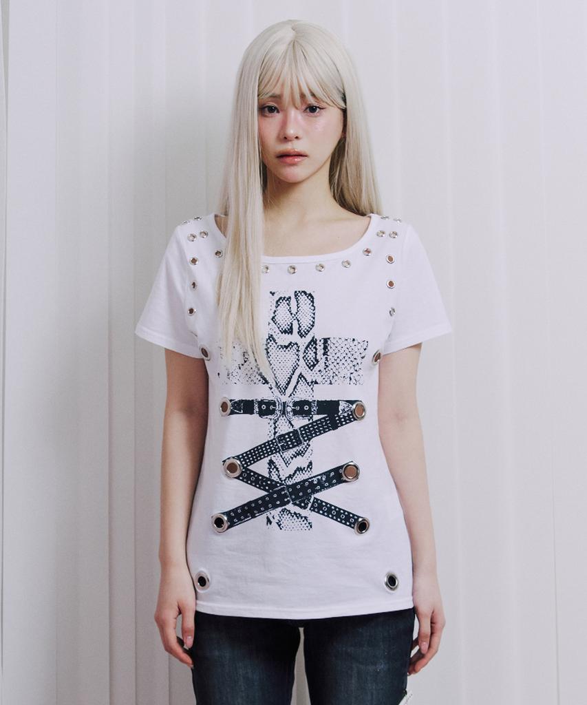 ILLIO White Eyelet T-Shirts
