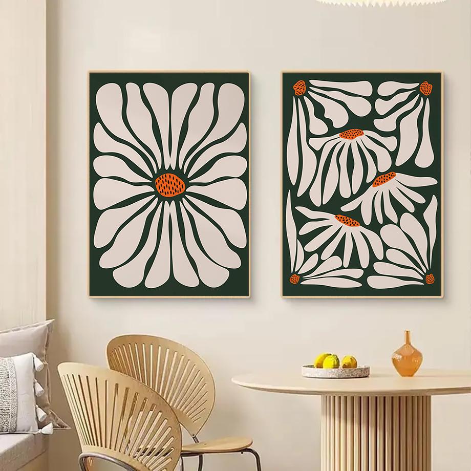 Abstract Flowers Wall Art Posters Gallery Prints Canvas Decorative Painting Wall Decoration Mural Pictures Living Room Decor