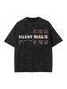 Washed T-shirt Heaven Night Hip-Hop T-shirt Street Style Short Sleeve Printed Top Unisex