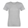 Comfortable Skin-Friendly Round Neck Pullover Short Sleeve T-Shirt Women Tops Gray 743042-082