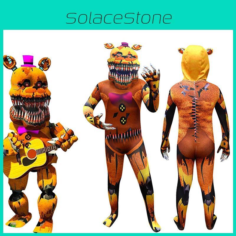 Five Nights At Freddy's Cosplay Costume For Kids Soft Milk Silk Fabric Siamese Suit Halloween Masquerade Suit