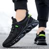 Breathable Mesh Comfort Sneakers Anti-slip Light Running Casual Shoes Men Fashion Versatile Tide Shoes Platform Black Tenis