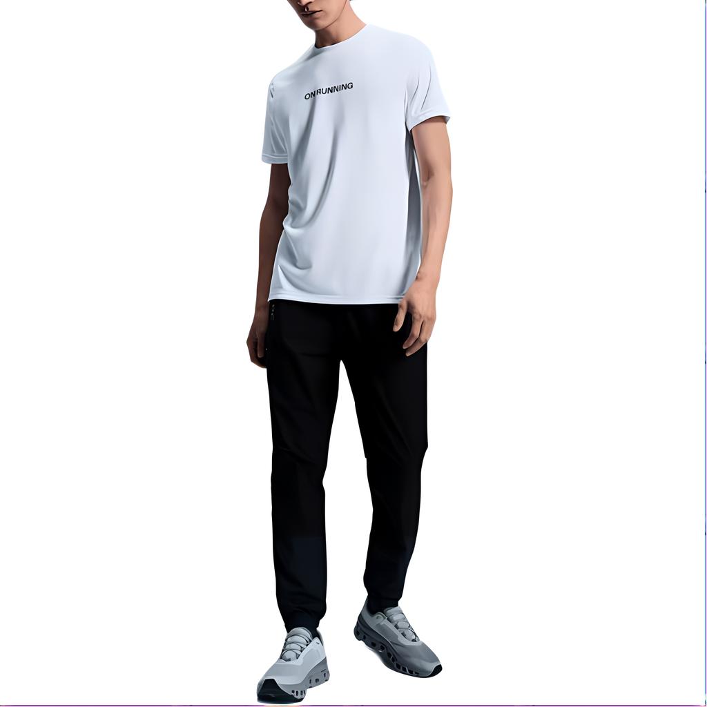 On Core Pants Solid Color Elastic Waist Running Sports Lg Pants Men Pants Black 1MF10110553