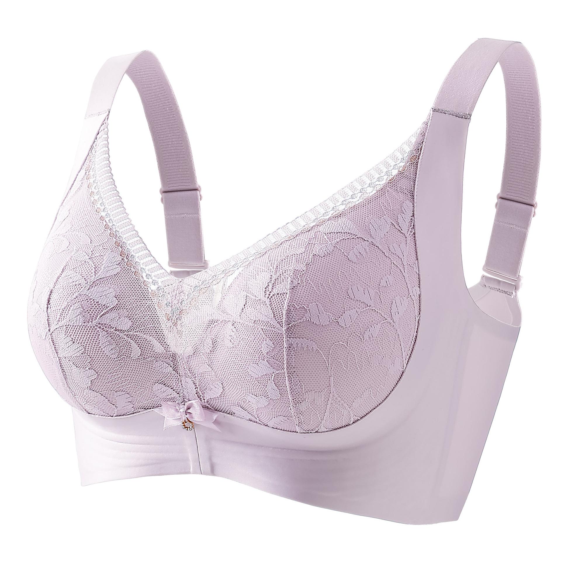 

Large size women gather to look thin, close secondary breasts, large breasts, small anti-sagging bra, no steel ring, sexy massage bra 44/100CD фіолетовий