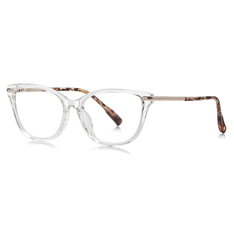 

Women s LS243 Anti-Blue Light Small Square Eyeglass Frame, Cold Tea Color, Academy Style, Small Face, Spring Design.