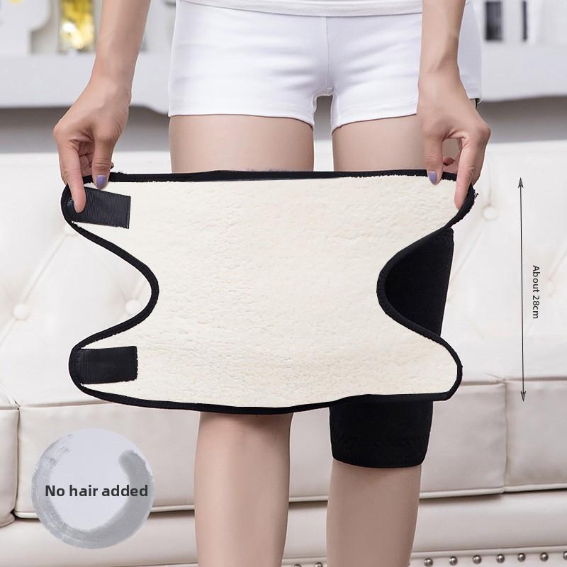Knee Pads For Women And The Elderly, Thickened And Velvet, Paint Cover, Double Layer Composite Imitation Sherpa Velcro Style