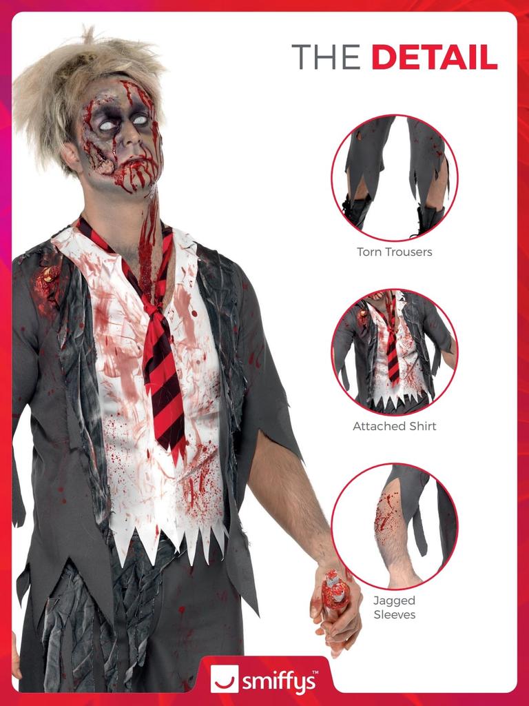 Highschool Horror School Boy Adult Halloween Costume for Costume. Adults. Size Medium.