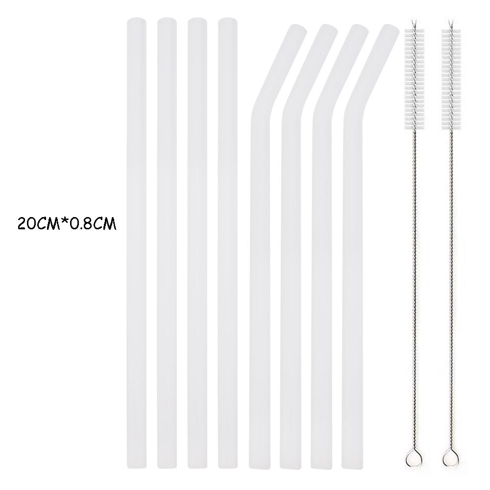 Reusable Drinking Glass Straw High Borosilicate Glass Straw Wide 8mm Eco Friendly Straw for Cocktail Smoothie Milkshake Dinkware