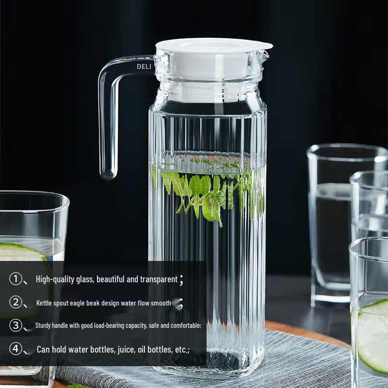High-Temperature Resistant Glass Pitcher