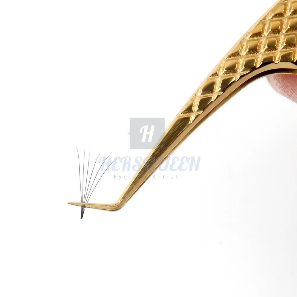 Eyelash Extension Tweezers Stainless Steel Anti-slippery Diamond Grip Eyelash Tweezers Professional Anti Static Nipper Pincers серебряный