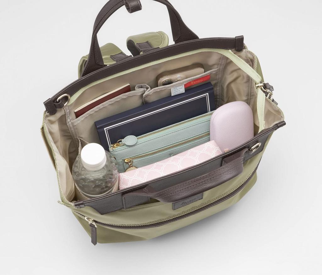 Kanana Project 2-Way Bag [PJ-14] [Ethical Bag Made with Recycled Materials] B5 Size Compatible, Expandable Capacity, with Easy Lock, Bottle Pocket,