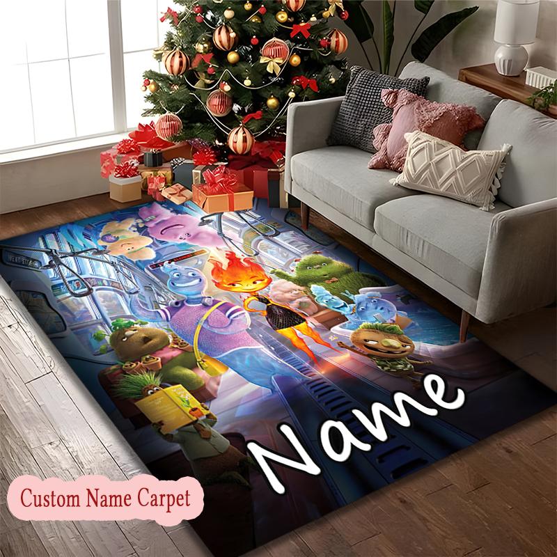 [Friends Mickey Minnie Goofy Donald Printed Carpet] Non-slip Home Office Rug, Personalized Customize Name Area Carpet