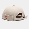 Heart Love Label Brimless Hat Cotton Skull Cap New Beanie Hats Men and Women