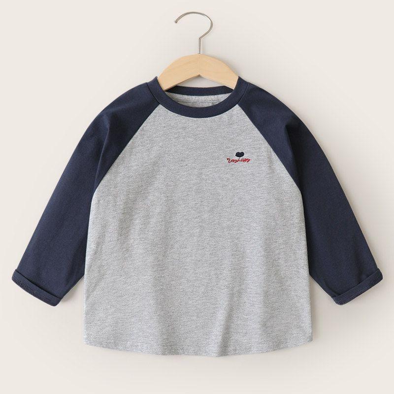 European Boys Pure Cotton Long Sleeves T-shirt Autumn Clothes Spring and Autumn New Arrival Children's Clothing Children's Bottoming Shirt Tops Autumn
