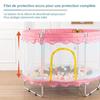 FOXSPORT Trampoline de jardin avec Filet, Trampoline enfants,Coussin rebondissant, Protection des Bords, à partir de 2 Ans – Rose