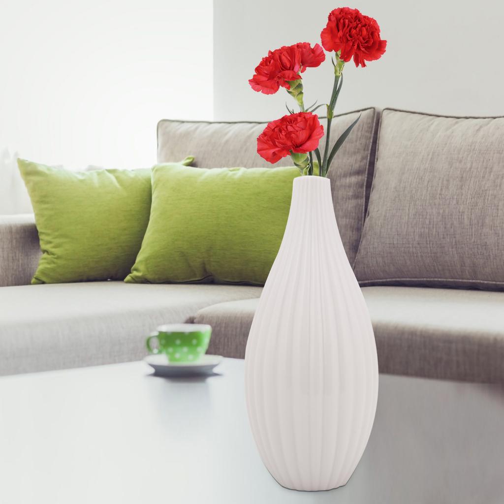 Ceramic Vase Home Room Table Desktop Decoration Ornaments (Small White)