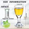 36-Pack Shot Glasses Set, 10Ml/0.338 Oz Mini Shot Glasses with Stem, Mini Wine Glasses for Whiskey Drinking Games, Thickness Glass
