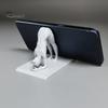 3D Printed Yoga Figure Shape Phone Stand, Creative Desktop Sculpture, Imitation Stone Contemporary Desk Decoration Texture Decorative Ornament,