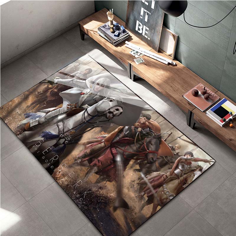 15 Sizes Berserk Anime Carpet Living Room Decor Doormat Bedroom Hallway Entrance Balcony Floor Large Area Rug Comic Pattern Mat