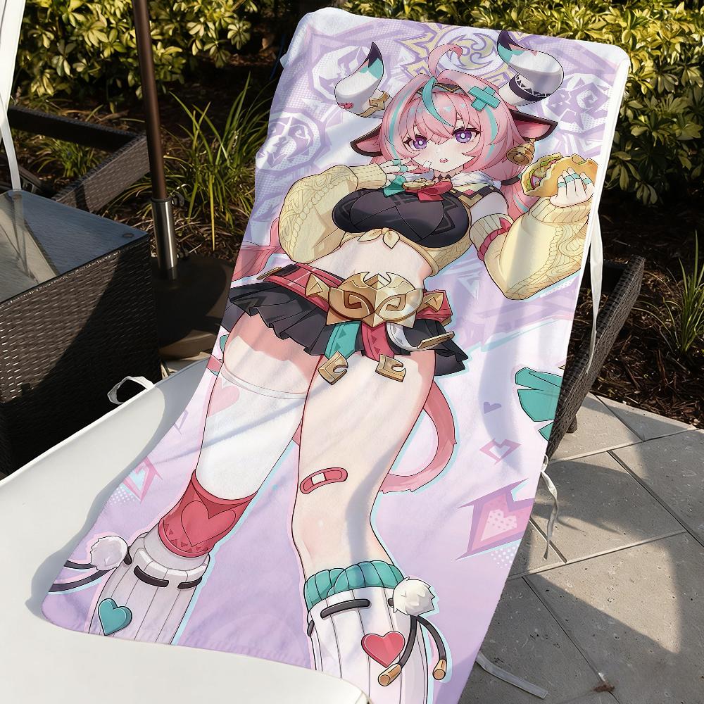 Game Varesa Genshin Impact Towel Sports Quick Dry Travel Camping Gear Sandproof Soft Light Large Beach Towel