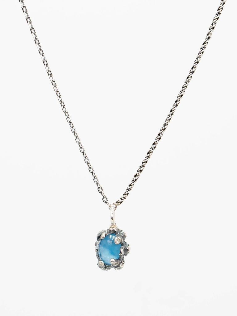Harang Hr 211N_Heated Blue Calcite Necklace
