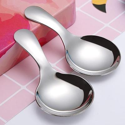 Cuillère de cuisine mignonne en acier inoxydable manche court sucre sel épices condiment ADM