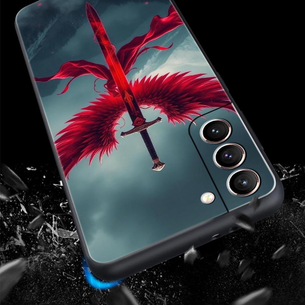 The Sword Creative Pattern Phone Case for Samsung Galaxy S26 S25 S24 S23 S22 S20 S21 FE Ultra S25Edge Plus 5G Soft TPU Cover Bag