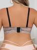 Große Größen BH CD-Körbchen Spitze Kontrast Damen Unterwäsche Sexy Komfort Push-Up Französisch Elegant Tägliche Kleidung
