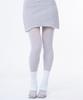 Inner Museum Curved Lace Trim Mini Skirt (Melange Grey)